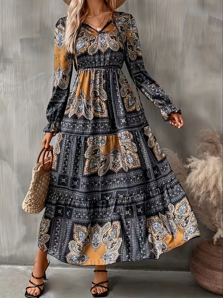 Annelise Vintage Print Dress