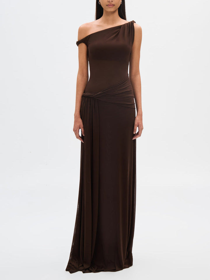 Hazel Glow - Mesh Maxi Dress