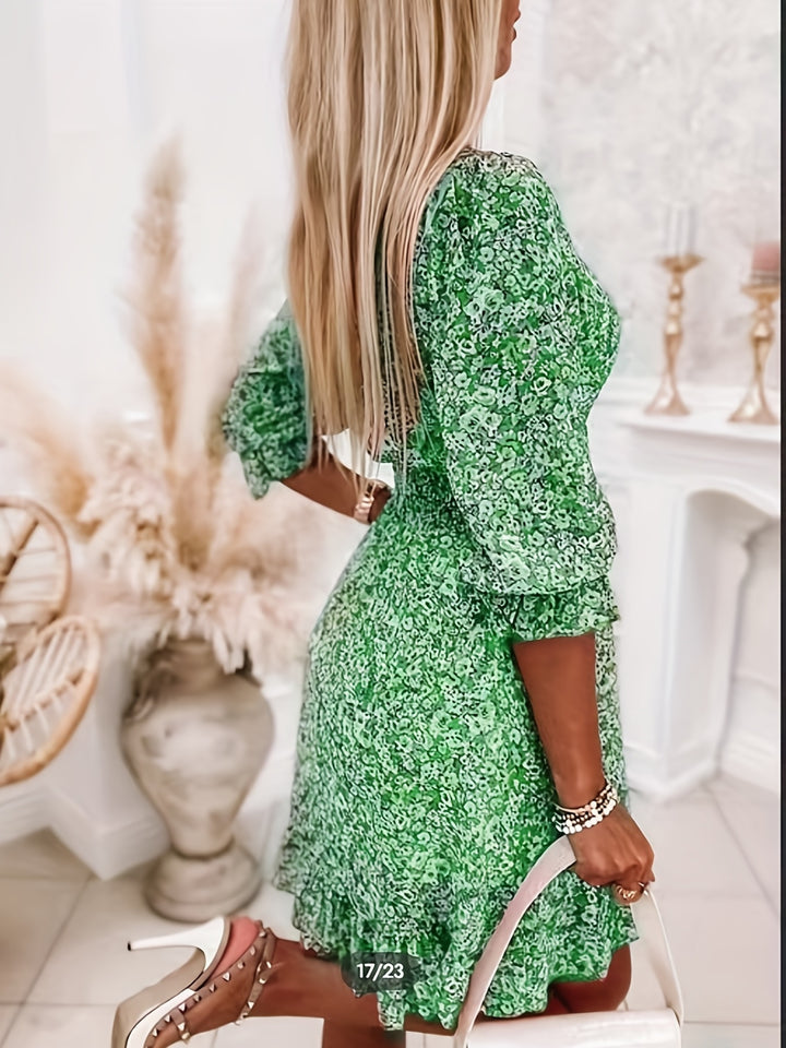 Alina Flutter Sleeve Dress