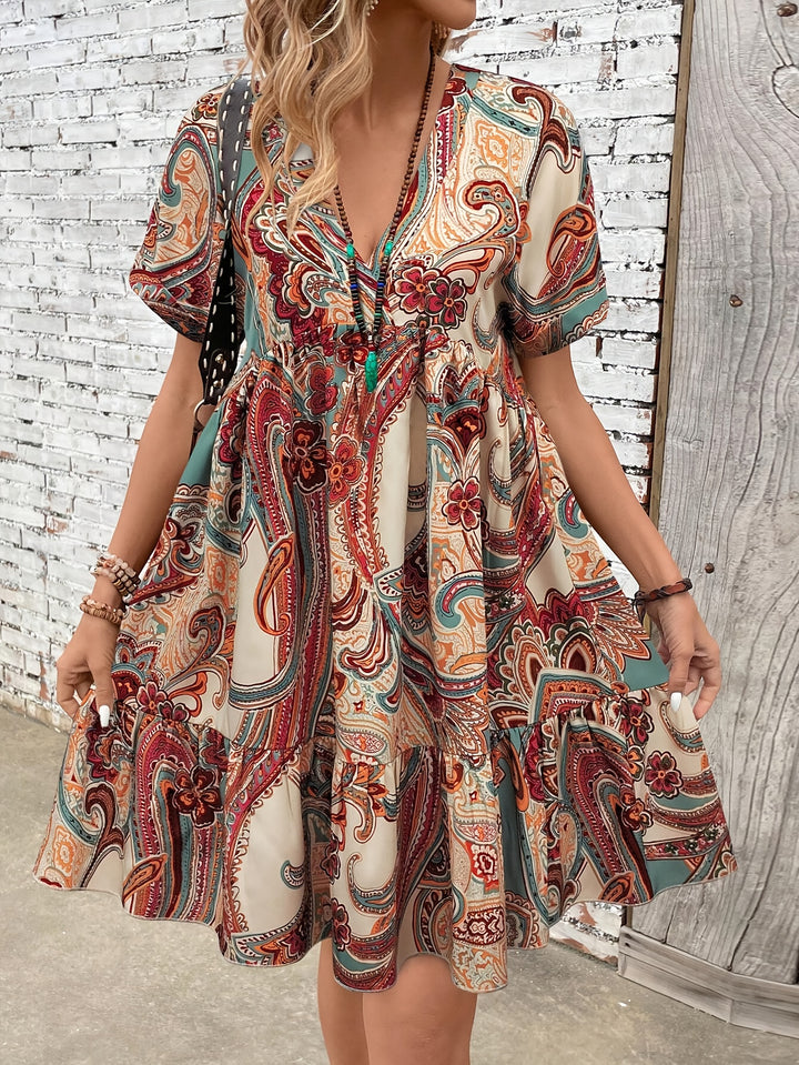 Alayna Paisley Fitted Dress