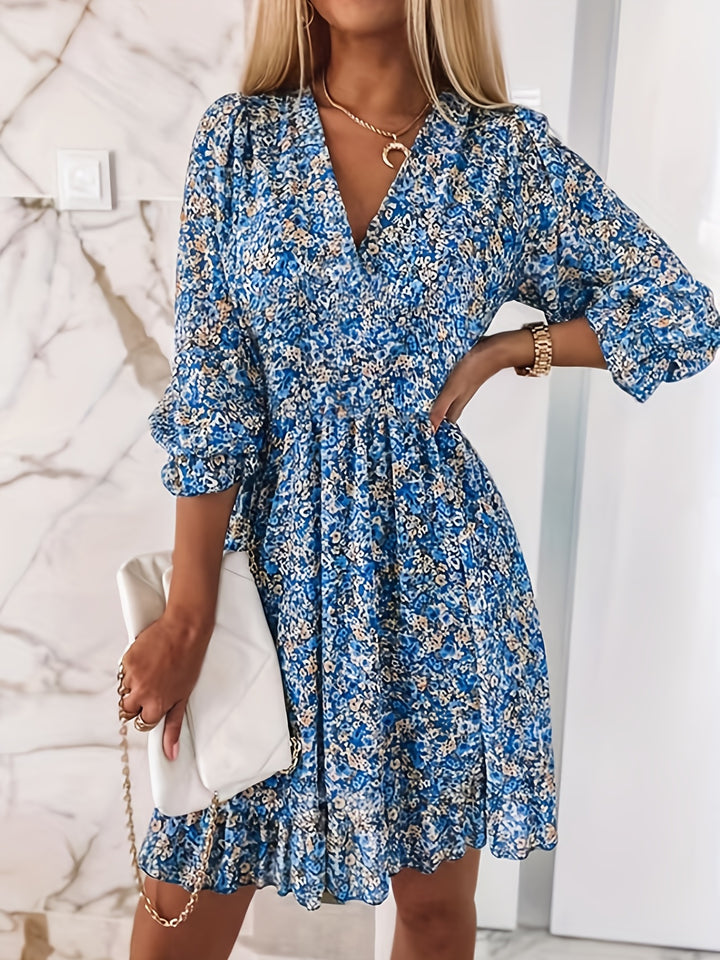 Alina Flutter Sleeve Dress