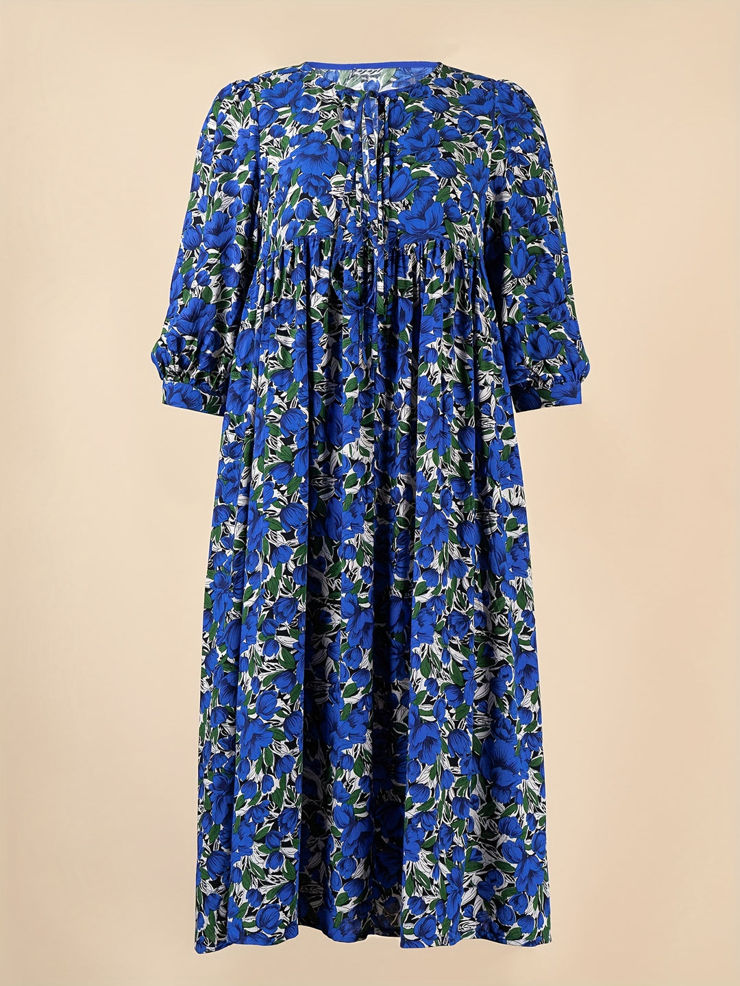Elowen Floral Tie-Neck Dress