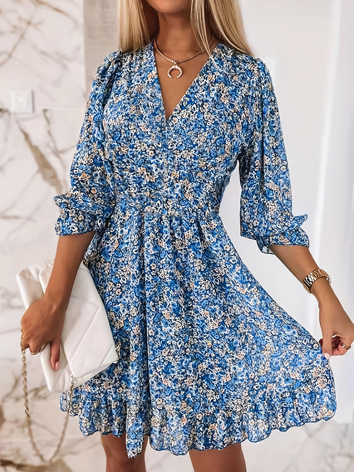 Alina Flutter Sleeve Dress