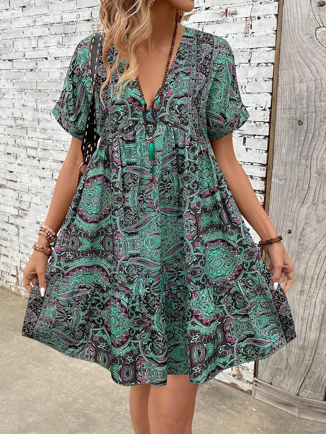 Alayna Paisley Fitted Dress