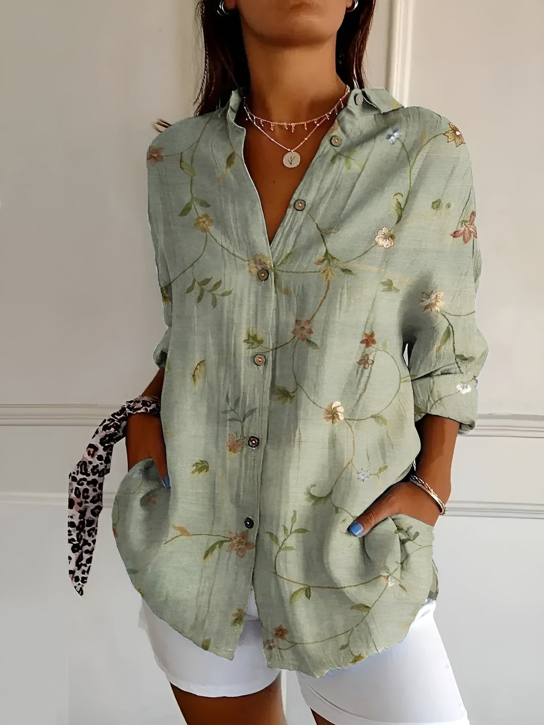 Maya Floral Cotton Blouse